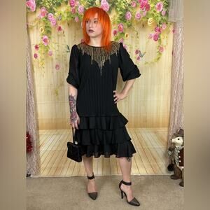 GOOD TIMES Vintage Party Dress Womens Size 8 Glitter Special Occasion Cocktail